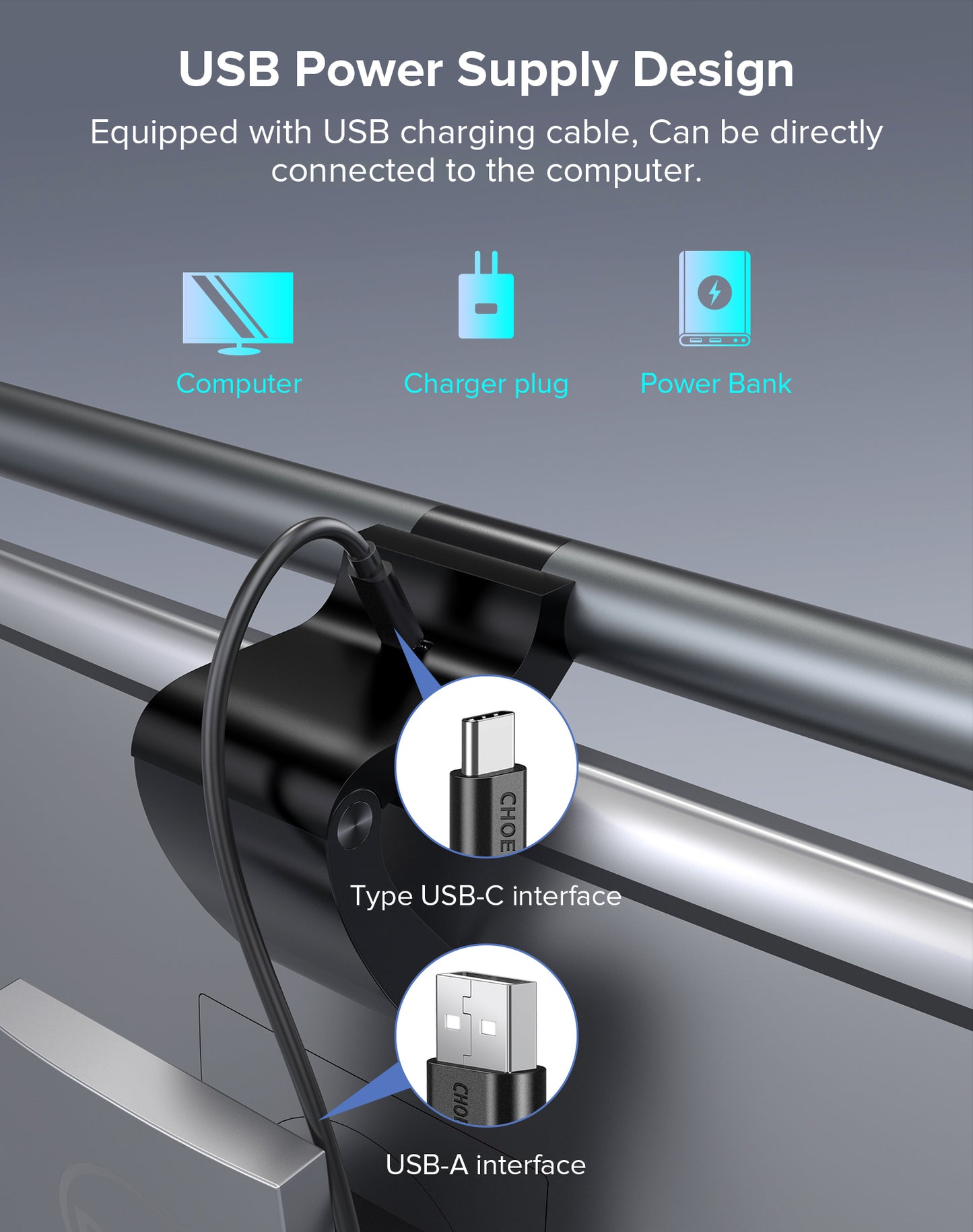 E1129-V2 Monitor Light Bar Dual Lamp Version